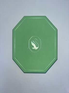 Swarovski Mint Green Octagonal Jewelry/Accessory Box with Swan Emblem